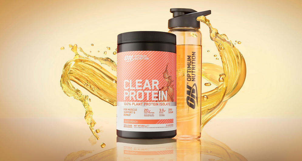 Optimum Nutrition's fruit flavored and plant-based Clear Protein