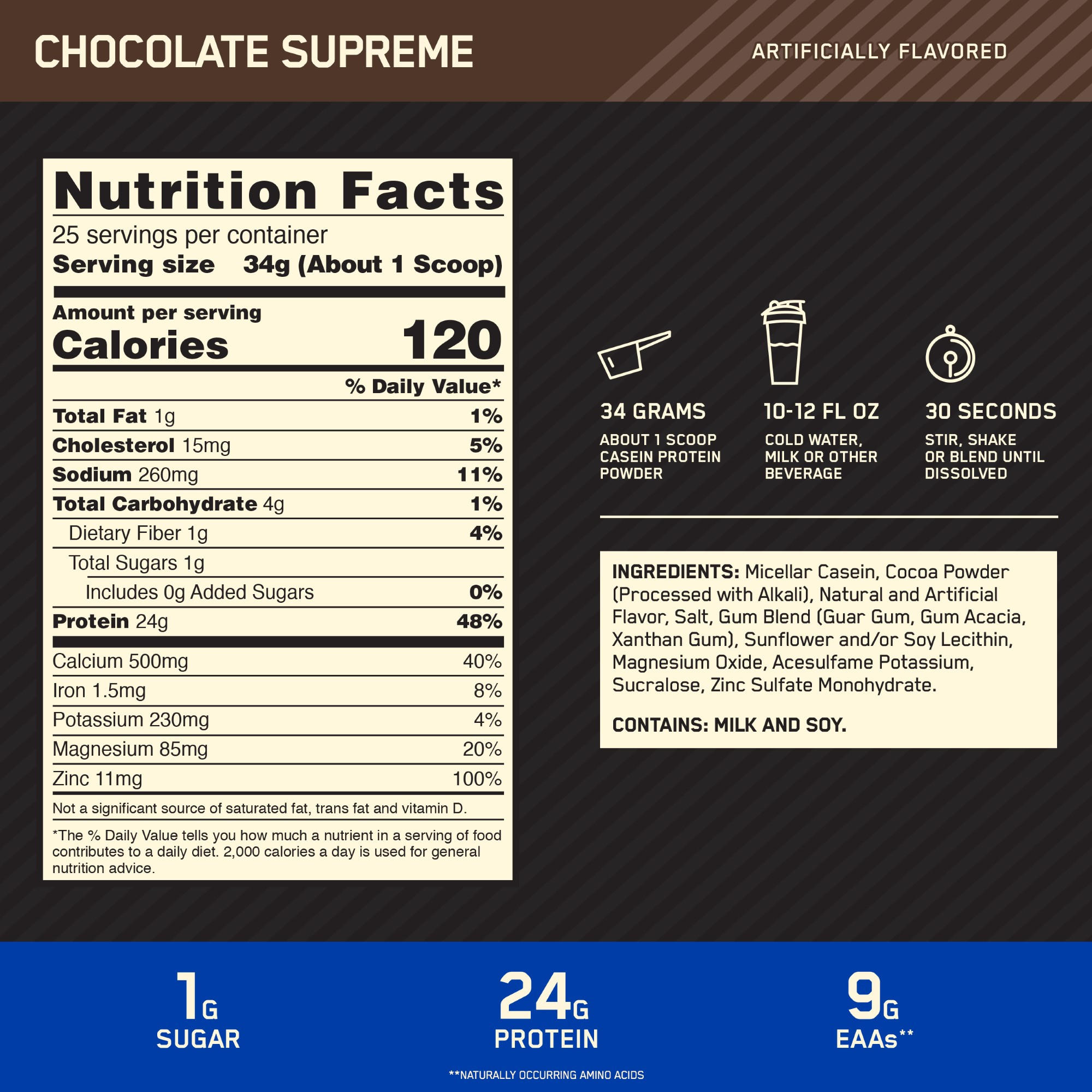 GOLD STANDARD® 100% Casein Shakes & Powders