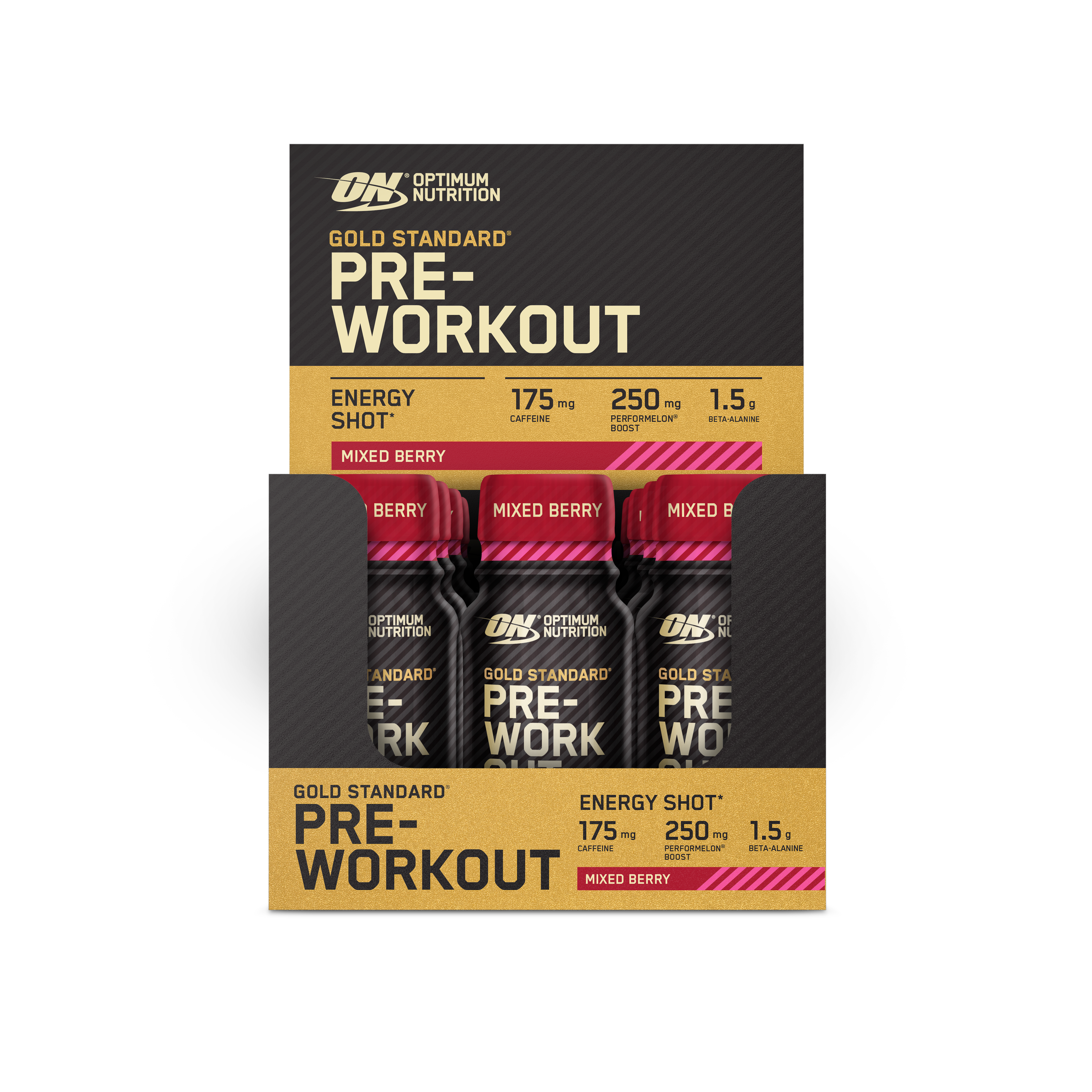 Optimum Nutrition UK Optimum Nutrition Gold Standard Pre-workout Shot Supplement 720 ml (12 Pieces)