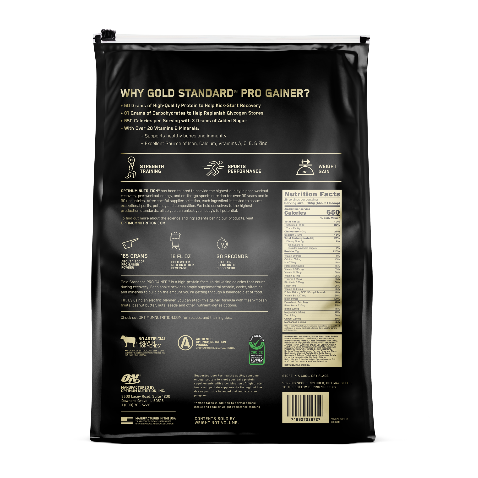 Gold Standard Pro Gainer