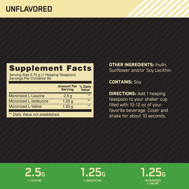 BCAA 5000 Nutritional Information 1