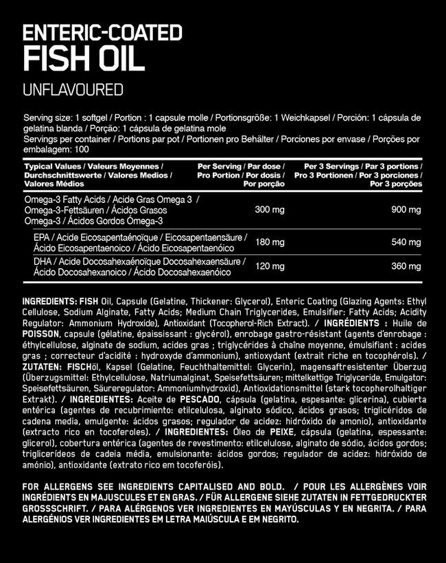 Fish Oil Softgels Elite Nutritional Information 1