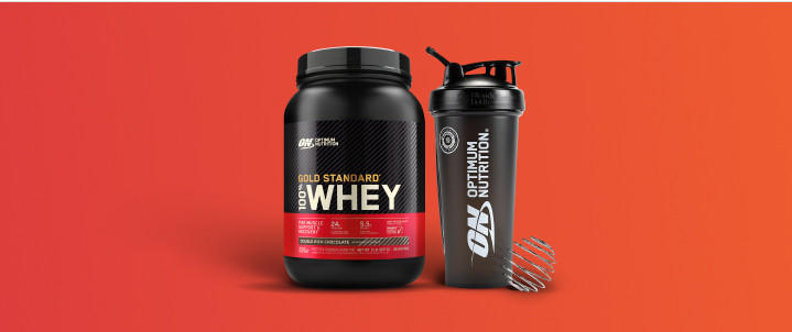 ON Gold Standard whey with shaker cup