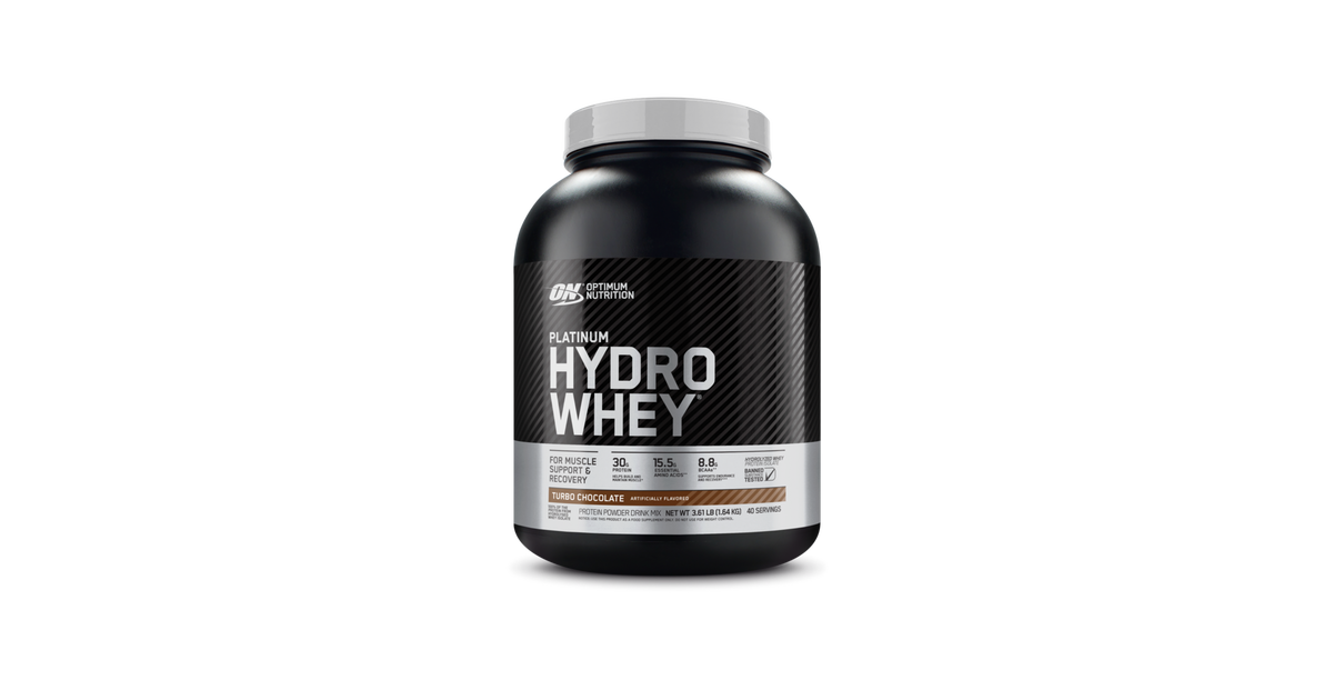  Optimum Nutrition Platinum Hydrowhey Protein Powder, 100%  Hydrolyzed Whey Protein Isolate Powder, Flavor: Turbo Chocolate, 40  Servings, 3.61 Pounds (Packaging May Vary) : Health & Household